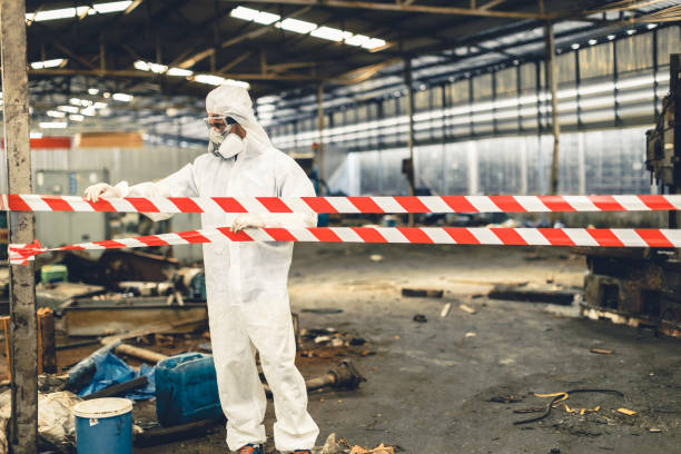 Professional Biohazard technician working in Hampton, IA